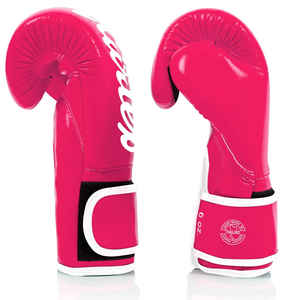 Gants de boxe Muay Thai Fairtex rose sur mesure, entraînement de haute qualité, style mexicain, cuir orange, doigts complets - Product Image 2