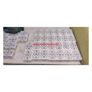 Caja de incrustaciones de mármol hecha a mano, el mejor precio de venta de fábrica, joyero de arte Floral de concha de mar perla madre para embalaje de artículos de regalo - Product Image 5