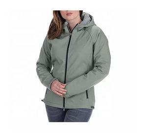 Chaqueta de invierno de alta calidad para mujer, abrigo de concha suave ecuestre con piel - Product Image 5