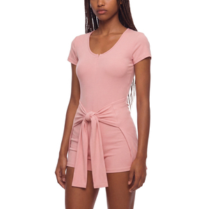 <b>Women's</b> Tie-Waist Cape <b>Romper</b>-Dual-Function Sports Jumpsuit - Product Image 6