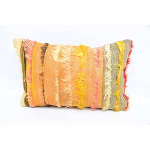 Multicolor lana Patchwork Kantha 16x24 pulgadas tejido decorativo almohada con patrón vintage - Product Image 1