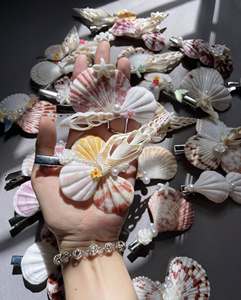 New Collection Small Seashell making hair <b>clip</b> DIY Many customize designs From Blue Lotus - Product Image 5