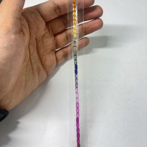 Saphir multi-couleur cultivé en laboratoire, émeraude octogonale, pierre précieuse de coupe rectangulaire pour la fabrication de bijoux, bracelets, bagues, colliers, facetté, mélange de couleurs - Product Image 6