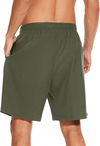 Pantalones cortos deportivos de verano personalizados para hombre, informales, cómodos, de poliéster, con bolsillos, cintura elástica, transpirables, de secado rápido - Product Image 4