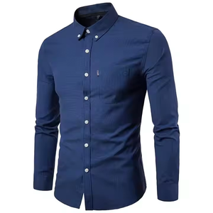 Camisa abotonada formal informal de manga larga Premium de ajuste a medida clásica para estilo diario - Product Image 5