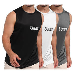 Men's Sleeveless Gym <b>Tank</b> Singlet Stringer Vest with <b>Lace</b> Button Embroidery Badge Decoration for Bodybuilding Fitness Workout - Product Image 2