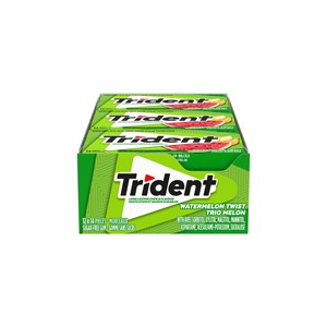 Chewing-gum multicolores sans sucre Tropical Twist 14 bâtonnets Saveur fruitée Boîte à mâcher Triident - Product Image 4