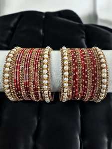 Factory Direct Sales Copper Alloy Silver Plated Geometric Trendy Bangles Sets <b>Islamic</b> Religious Women's Churiyan Sets Adults - Product Image 5