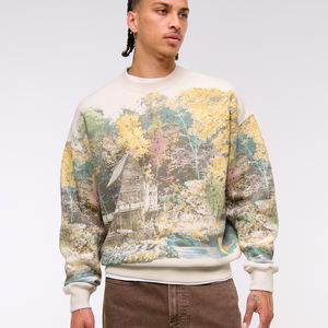 Personalizado 100% algodón peso pesado Boxy Fit pulóver con capucha de doble capa sudaderas de lana para los hombres para el invierno - Product Image 5