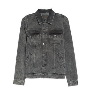Veste en jean pour homme, prix bas, haute qualité, logo personnalisé imprimé, grandes tailles, veste en jean personnalisée pour homme - Product Image 4