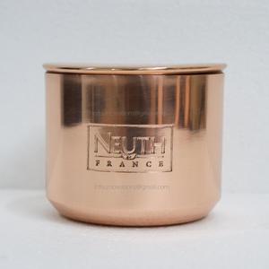 Manufacturer Handmade <b>Copper</b> <b>Candle</b> Tin Container Customized Logo Metal Votive Soy Wax <b>Holder</b> for Home Decoration - Product Image 5