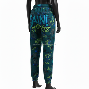 Pantalon de jogging pour femme en coton premium et polyester polaire 300 GSM, imprimé intégral, panneau cargo, logo personnalisé, vêtements de sport, pantalon pour femme - Product Image 5