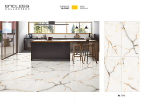 Azulejos de suelo de madera Morden Deisng 600x1200mm Azulejo de suelo de porcelana esmaltada pulida Azulejos de porcelana esmaltada - Product Image 4