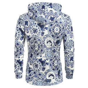 Sudadera con capucha de invierno para hombre personalizada de la mejor calidad Nueva llegada Sublimación de poliéster con diseño de cremallera sólida Patrón de impresión teñido liso - Product Image 2