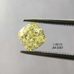 เบาะรองนั่ง1.00กะรัตสีเหลืองอ่อนลายแฟนซีตัดเพชรหลวมธรรมชาติผ่านการรับรอง Gia VS1ความชัดเจนขายส่งเพชรหลวมจริง - Product Image 1