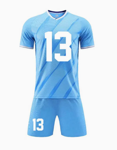 Ensemble de maillots de football personnalisés à séchage rapide, respirant, en polyester, uniforme de tennis, impression par transfert thermique, kit d'équipe pour adultes - Product Image 3