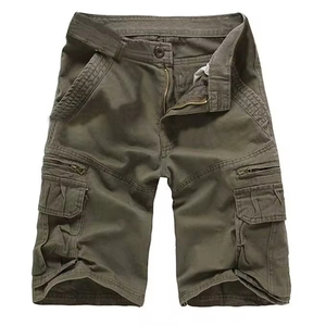 Wholesales Summer Streetwear <b>Cargo</b> Canvas Denim Shorts Men's Fashion Multi-Pocket Casual Trend 100% Cotton Solid Breathable - Product Image 3