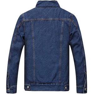 Men's High Quality Winter <b>Sherpa</b> <b>Lined</b> <b>Denim</b> <b>Jacket</b> Windbreaker Trucker Jean <b>Jacket</b> Fur 50 Cotton <b>Denim</b> Fabric Customized - Product Image 2