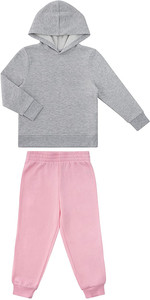 Ensemble sweat-shirt et pantalon de survêtement en molleton de coton biologique et bambou pour filles, ensemble sweat-shirt et pantalon de survêtement pour enfants, ensemble sweat-shirt pour tout-petits - Product Image 5