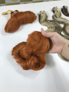 Couleur orange Water Curl 26 ''Haute Qualité Super Double Extensions de Cheveux Humains Bruts Cuticules Alignées Armure Vietnamienne et Perruques - Product Image 2