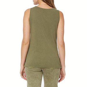 Débardeur de sport uni en coton pour femme – Vêtement de sport sans manches pour l'entraînement - Product Image 2