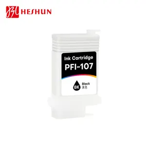 Heshun PFI-107 พร้อมชิปเม็ดสีเติมตลับหมึกสําหรับ Canon iPF670 iPF680 iPF685 iPF770 iPF780 iPF785 เครื่องพิมพ์ 130ML/PC