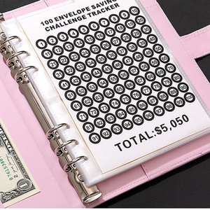 Personnalisé 100 Enveloppes Économies <span class=keywords><strong>D</strong></span>'argent <span class=keywords><strong>D</strong></span>éfi Classeur Façon <span class=keywords><strong>D</strong></span>'économiser 5,050 $ Budget Planificateur Organisateur Portefeuille Avec Serrure Numérique - Product Image 4