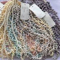 Perles d'eau douce naturelles en forme de pomme de terre, 6mm, 7mm, 8mm, mélange de couleurs