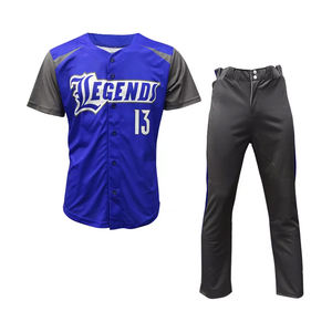 Uniformes de Béisbol Ligeros 100% Poliéster, Impresión por Sublimación Completa, Servicio Personalizado para Jugadores Adultos, Suministro al por Mayor de Fábrica OEM - Product Image 4