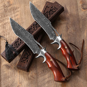 2025 nuevo OEM Stock PRESTIGE BLADES hecho a mano Acero de Damasco punto de caída cuchillo plegable de grado Industrial cuchillo de caza al aire libre - Product Image 4