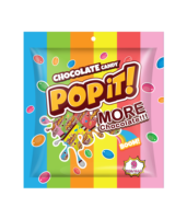 Bonbons durs en forme de boule multicolores, fourrés au chocolat au lait Popit, très appréciés, avec une durée de conservation de 12 mois, pour les enfants et la famille