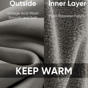 Sudadera con cremallera de algodón de peso pesado personalizada para hombre, ropa de calle de invierno con cremallera y capucha, sudaderas con capucha de talla grande, fabricante directo - Product Image 6