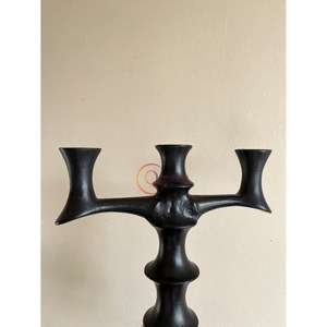 Candélabre moderne en métal noir avec un design unique Articles de mariage et de fête de Noël les plus vendus Décorer avec des bocaux à bougies - Product Image 3