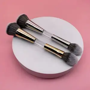 YRX A173 4in1 Travel Foundation Brush Blush Blending Brush Powder Buildable Dual Ended Makeup Tools