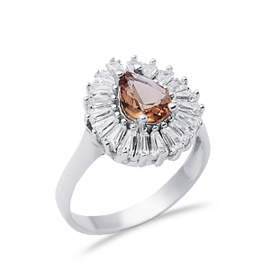 ลูกแพร์ Baguette คลัสเตอร์เงิน sultanite คลัสเตอร์ zircon 925แหวนเงินสเตอร์ลิงเครื่องประดับตุรกีขายส่ง - Product Image 3