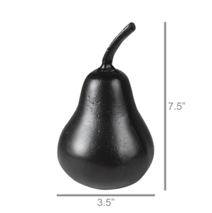 Escultura Moderna Arava de Pera de Aluminio Hecha a Mano con Recubrimiento Negro, Decoración Ecológica para el Hogar, Adorno de Mesa para Cumpleaños, Tamaño Personalizable - Product Image 2