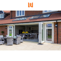 Maison résidentielle profil composite plastique acier PVC porte patio extérieur porte pliante coupure thermique porte pliante moderne