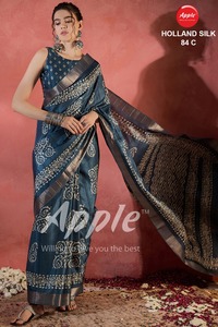 ส่าหรีผ้าไหมโคธาแท้พิมพ์ผ้าบาติกงานฝีมือแบบดั้งเดิมที่อุดมไปด้วยผ้าไหมเรียบงานศิลปะแบบดั้งเดิม - Product Image 3