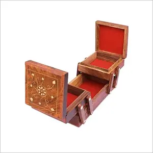 Houten Schelp Gesneden Sieraden Geschenkdoos Hoogwaardige Retro Geschenkdoos Fluwelen Juwelendoos Best Verkopende Multi-Functionele