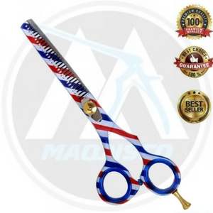 MAQNSCO-Tijeras profesionales de peluquero de acero inoxidable azul para corte de pelo y adelgazamiento, herramienta de belleza - Product Image 3