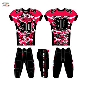 Uniforme de football américain sur mesure de haute qualité respirant grande taille avec manches courtes meilleur tissu pour hommes football américain - Product Image 2