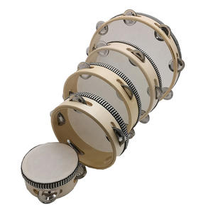 Tambourin en peau de mouton fait à la main pour l'église et les mariages, instrument de musique traditionnel à main de 4 à 10 pouces - Product Image 1