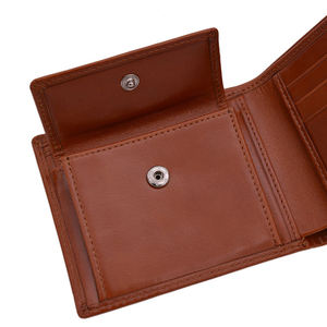 Portefeuille classique fait à la main en cuir de vache de haute qualité Porte-cartes de crédit imperméable Portefeuille court pour hommes - Product Image 2