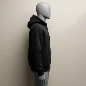 Heavyweight French Terry Zipup Hoodies High Quality Cotton 500gsm Full Zipper Hoodies Custom Men Boxy <b>Cropped</b> <b>Zip</b> <b>up</b> Hoodie - Product Image 3