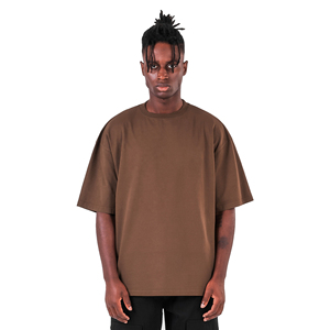 100% algodón venta al por mayor personalizado pesado camiseta de gran tamaño Vintage redondo cuello redondo liso en blanco de gran tamaño Camiseta holgada para hombres - Product Image 1