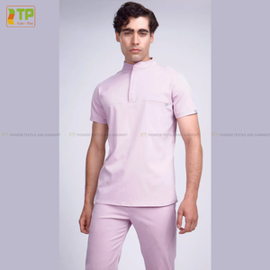 ชุดสครับโรงพยาบาลของผู้ชายแบบปรับแต่งได้ชุดแฟชั่นโพลีไผ่สแปนเด็กซ์ทำจากเวียดนาม - Product Image 1