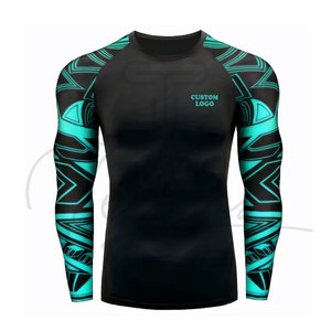 Camiseta Deportiva de Compresión Sublimada de Manga Larga para Hombre, Secado Rápido, Tejido de Spandex/Poliéster de 220g, Precio al por Mayor - Product Image 1