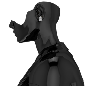 Boucles d'oreilles clous classiques élégantes en or jaune et blanc avec diamant de laboratoire de 2 carats, taille ronde brillante, certifiées IGI - Product Image 5