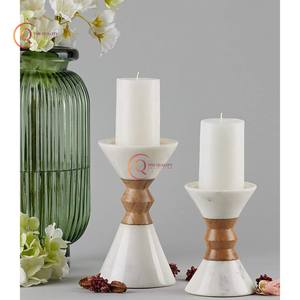Latest Collection Super Quality Decorative White Marble <b>Candle</b> Holder for Home Decoration Unique <b>Candle</b> <b>Jar</b> Handmade Tabletop - Product Image 5