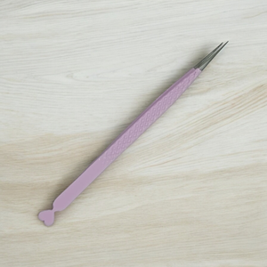 Pince à épiler droite pour extension de cils en acier inoxydable avec finition imprimée en diamant - Product Image 3